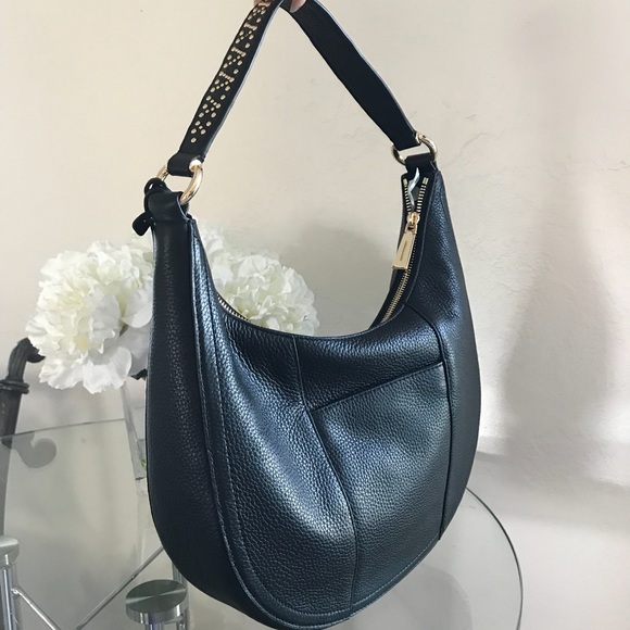 Michael Kors Lydia Black Shoulder Bag Purse - Picture 3 of 8